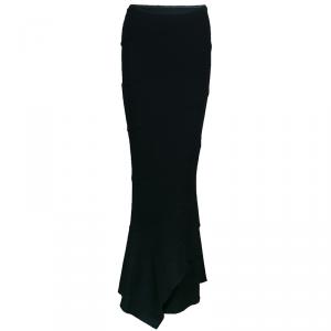 Azzedine Alaia Black Assymmetric Maxi Skirt M