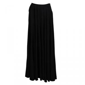 Alaia Black Flare Maxi Skirt M