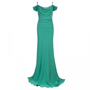 Alberta Ferretti Sage Green Silk Gown L