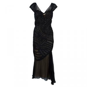 Alberta Ferretti Embellished Sleeveless Cocktail Dress L
