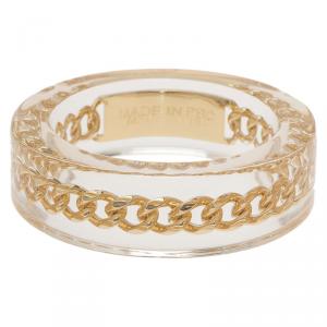 Alexander McQueen Plexi Chain Bangle Bracelet 