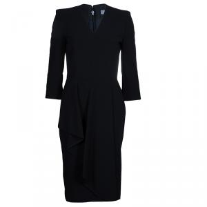 Pre Owned Alexander McQueen Wool Crepe Dress S
