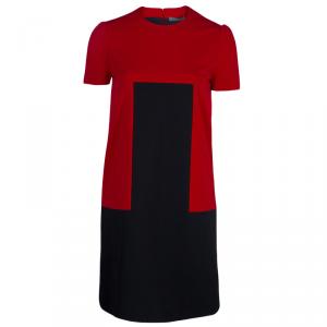 Pre Owned Alexander McQueen Red and Black Shift Dress S