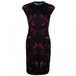 Pre Owned Alexander McQueen Rose Print Sleeveless Dress L