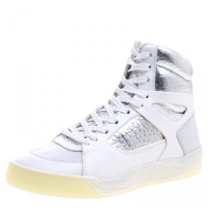 Pre Owned Alexander McQueen for Puma Leather Move Femme Mid High Top Sneakers Size 38