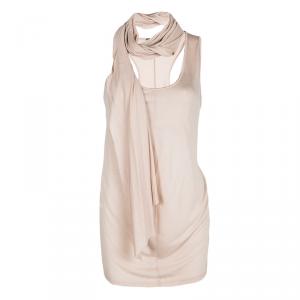 Pre Owned Alexander McQueen Blush Pink Drape Detail Tank Top M
