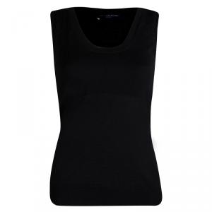 Alexander Mcqueen Black Cashmere Sleeveless Top S 