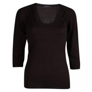 Pre Owned Alexander McQueen Brown Cashmere Bolero and Top Set S/M