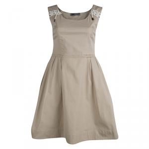 Alexander McQueen Beige Cotton Sleeveless Dress M