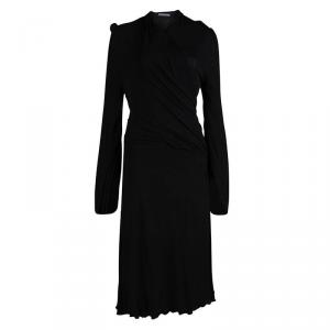 Alexander McQueen Black Faux Wrap Dress M 