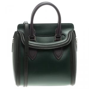 Pre Owned Alexander McQueen Tricolor Leather Small Heroine Satchel