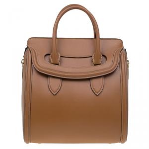 Alexander McQueen Brown Leather Medium Heroine Tote