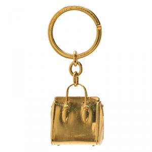 Pre Owned Alexander McQueen Gold Mini Heroine Keyring
