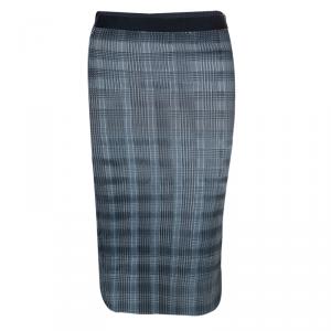 Alexander Wang Silver Pleated Pencil Skirt M