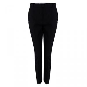 Alexander Wang Black Wool Pocket Detail High Waist Straight Fit Pants S