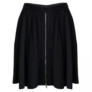 Alexander Wang Black Zip Detail Pleated Skirt S