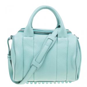 Alexander Wang Peppermint Pebbled Leather Mini  Rockie Duffel Bag