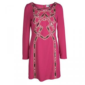 Alice By Temperly Pink Embellished Francoise Shift Dress M