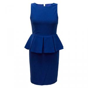 Alice + Olivia Cobalt Blue Sleeveless Peplum Dress S