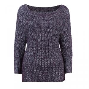 Alice + Olivia Plum Metallic Knit Top M