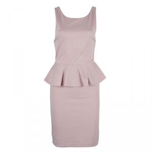 Alice + Olivia Tracey Nude Sleeveless Peplum Dress S