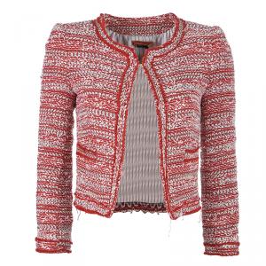 Alice + Olivia Red White Tweed Blazer XS