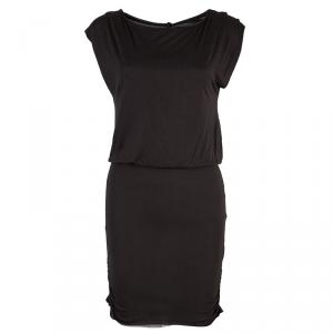 Alice + Olivia Base rown Smocked-Waist Dress XS