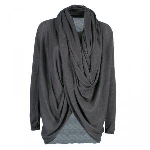 Alice + Olivia Drape Wrap Around Knit Cardigan XS