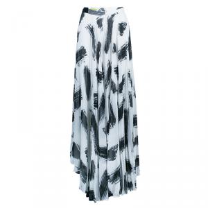 Pre Owned Alice + Olivia Shannon Monochrome Brush Stroke Maxi Skirt M