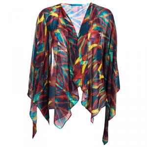 Alice + Olivia Multicolor Print Cardigan XS