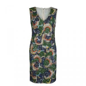 Alice + Olivia Multicolor Embellished Sleeveless Dress M