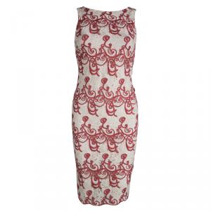 Alice + Olivia Cream Lace Overlay Sleeveless Dress S
