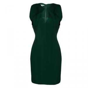 Antonio Berardi Dark Green Bodycon Sleeveless Dress M
