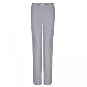 Pre Owned Armani Collezioni Grey Wide Leg Trousers M