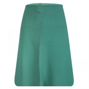 Pre Owned Armani Collezioni Green Volant Mini Skirt S