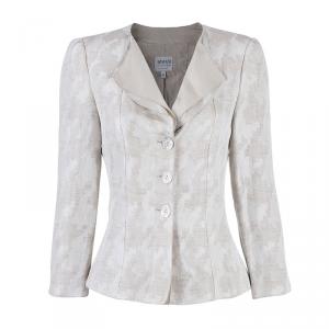 مملوكة مسبقًا جاكيت أرماني كوليزوني أبيض وبيج S