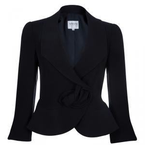 Pre Owned جاكيت بليزر أرماني كوليزيوني روز أسود S