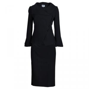 Armani Collezioni Black Striped Skirt Suit M