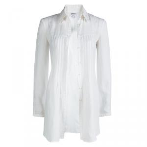 Armani Collezioni White Long Sleeve Top XS