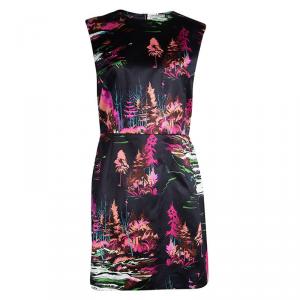 Pre Owned Balenciaga Multicolor Printed Landscape City Sleeveless Dress L