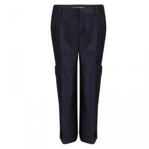 مملوكة مسبقًا Balenciaga Navy Blue Cargo Pocket Detail Trousers M