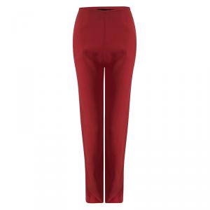 Balenciaga Red Straight Fit High Waist Tailored Trousers M