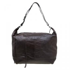 Balenciaga Brown Leather Jumbo Cruise Hobo