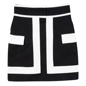 Balmain Monochrome Knit Pencil Skirt S
