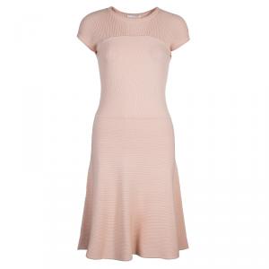 Pre Owned Boss by Hugo Boss Pink Wool Dress XS