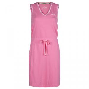 Pre Owned Boss By Hugo Boss Pink Knit Drawstring Waist Detail Sleeveless Dress M