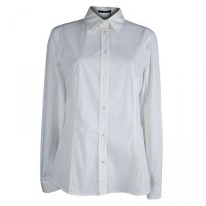 Pre Owned Boss By Hugo Boss White Cotton Button Down Banu Shirt L