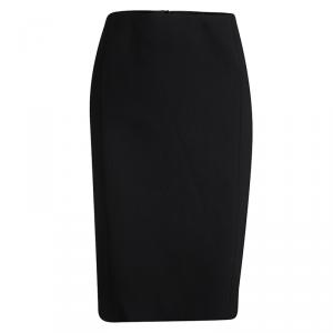 Pre Owned Boss By Hugo Boss Black Paneled Viluris Skirt L