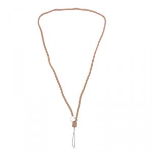 Bottega Veneta Beige Intrecciato Leather Phone Strap