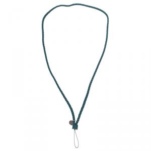 Bottega Veneta Green Intrecciato Leather Phone Strap